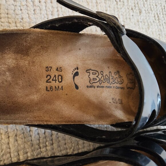 Birkenstock Birki's Silver Gray Mary Jane Mule Clogs EU 37 US 6 or 6.5 - Picture 3 of 6